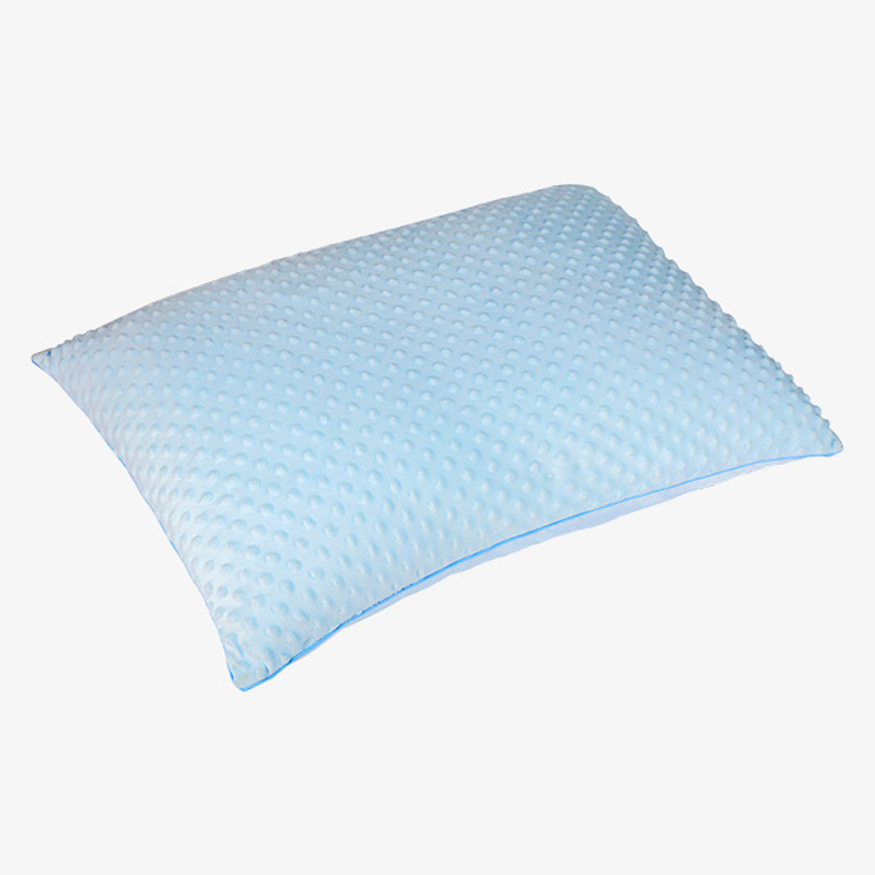 Two-Sided Pillow Plush Polyester / Cooling Fabric Breathable Bed Pillow With Blue Piping