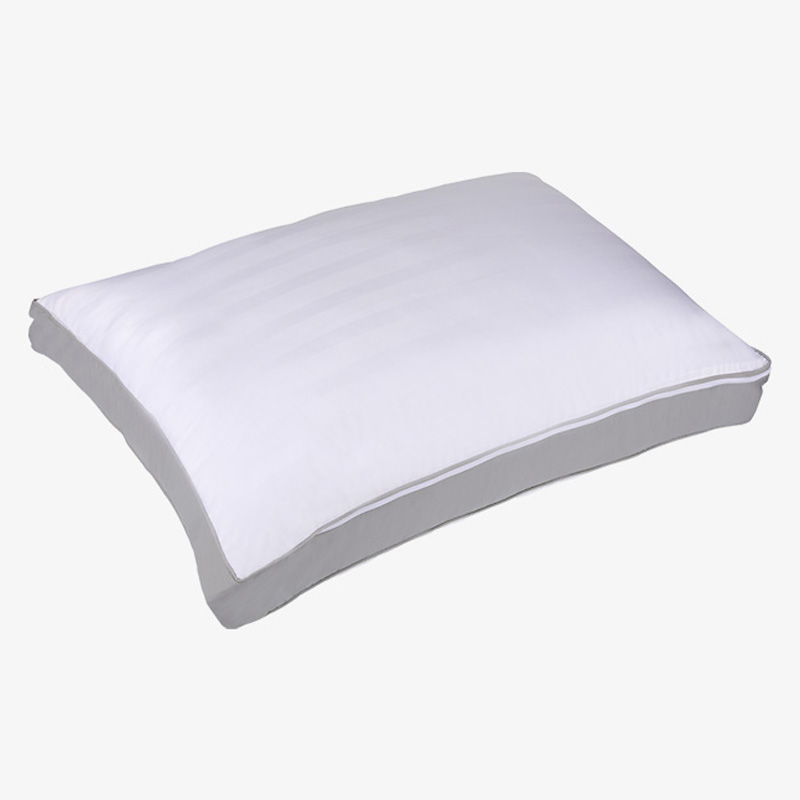 Adjustable Layer Pillows For Sleeping - Cooling, Stripe Polyester Pillows With Grey Gusset